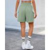 imageluvamia Sweat Shorts for Women High Wasited Baggy Cargo Pull On Elastic Waist Sport Athletic Summer Lounge Comfy ShortsAspen Green