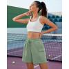imageluvamia Sweat Shorts for Women High Wasited Baggy Cargo Pull On Elastic Waist Sport Athletic Summer Lounge Comfy ShortsAspen Green