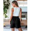 imageluvamia Sweat Shorts for Women High Wasited Baggy Cargo Pull On Elastic Waist Sport Athletic Summer Lounge Comfy ShortsBlack