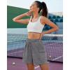 imageluvamia Sweat Shorts for Women High Wasited Baggy Cargo Pull On Elastic Waist Sport Athletic Summer Lounge Comfy ShortsDark Heather Grey