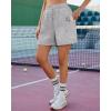 imageluvamia Sweat Shorts for Women High Wasited Baggy Cargo Pull On Elastic Waist Sport Athletic Summer Lounge Comfy ShortsHeather Grey