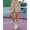 imageluvamia Sweat Shorts for Women High Wasited Baggy Cargo Pull On Elastic Waist Sport Athletic Summer Lounge Comfy ShortsLight Khaki