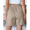 imageluvamia Sweat Shorts for Women High Wasited Baggy Cargo Pull On Elastic Waist Sport Athletic Summer Lounge Comfy ShortsLight Khaki