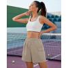 imageluvamia Sweat Shorts for Women High Wasited Baggy Cargo Pull On Elastic Waist Sport Athletic Summer Lounge Comfy ShortsLight Khaki