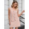 imageluvamia 2 Piece Skirt Sets for Women Dressy Sleeveless Blazer Vest Skirts Matching Suit Set Business Casual Work OutfitsSepia Rose