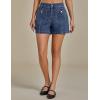 imageluvamia Jean Shorts for Women High Waisted Wide Leg Elastic Waist Stretchy Denim Jorts Summer Causal Shorts with PocketsClassic Blue