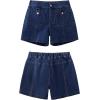 imageluvamia Jean Shorts for Women High Waisted Wide Leg Elastic Waist Stretchy Denim Jorts Summer Causal Shorts with PocketsNightfall Blue