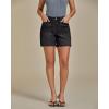imageluvamia Jean Shorts for Women Trendy Mid Rise Casual Summer Jorts Distressed Cut Off Stretchy Denim Shorts with PocketsStone Gray