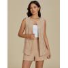 imageluvamia Linen Sets for Women 2 Piece Outfits Summer Shorts Button Down Vest Dressy Causal Vacation Comfy Matching SetBeige