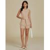 imageluvamia Linen Sets for Women 2 Piece Outfits Summer Shorts Button Down Vest Dressy Causal Vacation Comfy Matching SetBeige