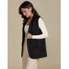 imageluvamia Long Vest for Women 2025 Spring Business Casual Sleeveless Open Front Blazers Suit Vests Top Pockets Work OfficeBlack