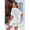 imageluvamia Lounge Sets for Women 2 Piece Casual Summer Outfit Knitted Tops Matching Shorts with Pockets Comfy Co Ord Sets