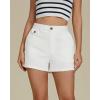 imageluvamia Dress Shorts for Women Trendy High Waisted Business Causal Summer Elastic Waist Trouser Shorts with PocketsCream White