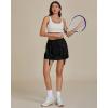 imageluvamia Skorts for Woman High Waisted Cargo Pocket Elastic Waist Fast Dry Casual Hiking Tennis Sports Skirts with ShortsBlack