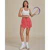 imageluvamia Skorts for Woman High Waisted Cargo Pocket Elastic Waist Fast Dry Casual Hiking Tennis Sports Skirts with ShortsDeep Sea Coral