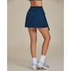 imageluvamia Skorts for Woman High Waisted Cargo Pocket Elastic Waist Fast Dry Casual Hiking Tennis Sports Skirts with ShortsMidnight Blue