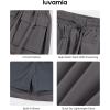 imageluvamia Skorts for Woman High Waisted Cargo Pocket Elastic Waist Fast Dry Casual Hiking Tennis Sports Skirts with ShortsPavement Gray