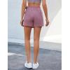 imageluvamia Skorts for Woman Trendy High Waisted Wrap Elastic Waist Pocket Fast Dry Hiking Tennis Golf Gym Skirt with ShortsDusty Orchid