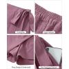imageluvamia Skorts for Woman Trendy High Waisted Wrap Elastic Waist Pocket Fast Dry Hiking Tennis Golf Gym Skirt with ShortsDusty Orchid