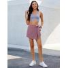 imageluvamia Skorts for Woman Trendy High Waisted Wrap Elastic Waist Pocket Fast Dry Hiking Tennis Golf Gym Skirt with ShortsDusty Orchid