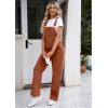imageluvamia Overalls Women Loose Fit Denim Bib Baggy Overall Jumpsuit Straight Wide Leg Stretchy Jean Pants FashionBrick Red