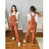 imageluvamia Overalls Women Loose Fit Denim Bib Baggy Overall Jumpsuit Straight Wide Leg Stretchy Jean Pants FashionBrick Red