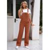 imageluvamia Overalls Women Loose Fit Denim Bib Baggy Overall Jumpsuit Straight Wide Leg Stretchy Jean Pants FashionBrick Red
