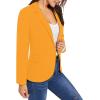 imageluvamia Womens Long Sleeve Formal Notch Lapel Button Down Blazer Pockets JacketRadiant Yellow