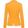 imageluvamia Womens Long Sleeve Formal Notch Lapel Button Down Blazer Pockets JacketRadiant Yellow
