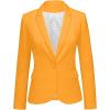 imageluvamia Womens Long Sleeve Formal Notch Lapel Button Down Blazer Pockets JacketRadiant Yellow