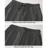 imageluvamia Sweat Shorts for Women Pull On Casual Athletic Bermuda Shorts Drawstring Cotton Long SweatShorts with PocketsCharcoal