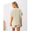imageluvamia Lounge Sets for Women 2 Piece Casual Summer Outfit Knitted Tops Matching Shorts with Pockets Comfy Co Ord SetsLight Sage