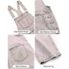 imageluvamia Womens Casual Stretch Adjustable Denim Bib Overalls Jeans Pants JumpsuitsVintage Pink