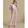 imageluvamia Womens Two Piece Sets Pants Suits Dressy Business Casual Outfits Professional Blazer Pantsuits Set Work OfficePeach Blush