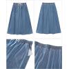 imageluvamia Denim Skirts for Women Trendy A Line Long Maxi Pull On Elastic Waist Drawstring Stretchy Jean Skirt with PocketsMedium Blue