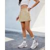 imageluvamia Skorts for Woman High Waisted Pull On Elastic Waist Cargo Pockets Quick Dry Hiking Tennis Sports Skirt ShortsBeige