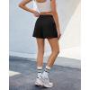 imageluvamia Skorts for Woman High Waisted Pull On Elastic Waist Cargo Pockets Quick Dry Hiking Tennis Sports Skirt ShortsBlack