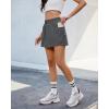 imageluvamia Skorts for Woman High Waisted Pull On Elastic Waist Cargo Pockets Quick Dry Hiking Tennis Sports Skirt ShortsDark Gray
