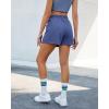 imageluvamia Skorts for Woman High Waisted Pull On Elastic Waist Cargo Pockets Quick Dry Hiking Tennis Sports Skirt ShortsNavy Peony