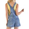 imageluvamia Womens Ripped Short Overalls Adjustable Denim Bib Overall Shorts RomperClassic Blue
