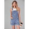 imageluvamia Womens Ripped Short Overalls Adjustable Denim Bib Overall Shorts RomperClassic Blue