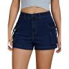 imageluvamia Cargo Shorts for Women Trendy High Wasited Casual Summer Stretchy Utility Cut Off Shorts with PocketsMedium Blue