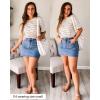 imageluvamia Jean Skorts for Woman Trendy High Waisted Stretchy Denim Skirt with Shorts Casual Patch Pocket Mini Skort SkirtsMedium Blue