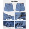 imageluvamia Jean Skorts for Woman Trendy High Waisted Stretchy Denim Skirt with Shorts Casual Patch Pocket Mini Skort SkirtsRoadknight Blue
