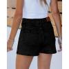 imageluvamia Jean Skorts for Woman Trendy High Waisted Stretchy Denim Skirt with Shorts Casual Patch Pocket Mini Skort SkirtsWashed Black