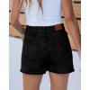 imageluvamia Jean Skorts for Woman Trendy High Waisted Stretchy Denim Skirt with Shorts Casual Patch Pocket Mini Skort SkirtsWashed Black