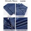 imageluvamia Wide Leg Jeans for Women Trendy High Waisted Welt Pockets Stretchy Denim Jeans Work Casual Trousers PantsDarkness Blue