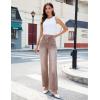 imageluvamia Wide Leg Jeans for Women Trendy High Waisted Welt Pockets Stretchy Denim Jeans Work Casual Trousers PantsPecan Brown