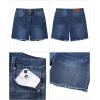 imageluvamia FleXclusive Jean Shorts for Women Trendy High Waisted Stretchy Denim Summer Raw Hem Mom Long Shorts Cutoff JortsDarkness Blue