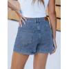 imageluvamia Jean Shorts for Women High Waisted Stretchy Denim Jorts Trendy Casual Distressed Cut Off Shorts with PocketsMedium Blue